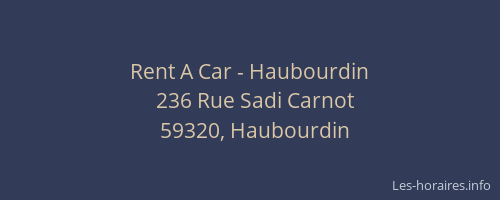 Rent A Car - Haubourdin