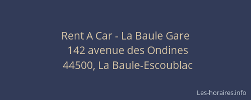 Rent A Car - La Baule Gare