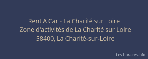 Rent A Car - La Charit&eacute; sur Loire