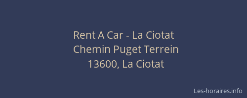 Rent A Car - La Ciotat