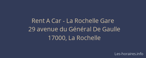 Rent A Car - La Rochelle Gare