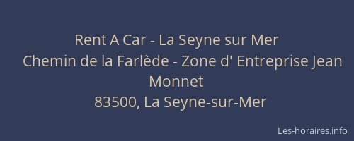 Rent A Car - La Seyne sur Mer