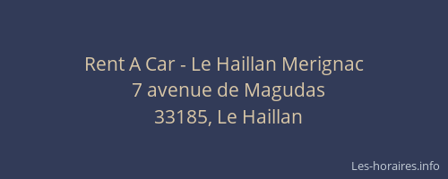 Rent A Car - Le Haillan Merignac