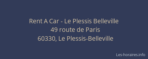 Rent A Car - Le Plessis Belleville