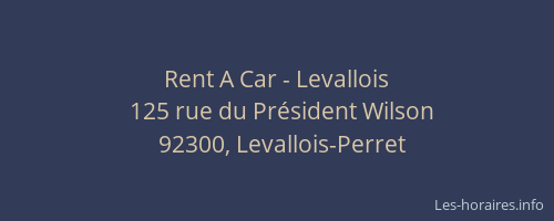 Rent A Car - Levallois