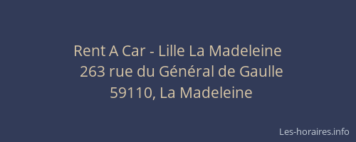 Rent A Car - Lille La Madeleine