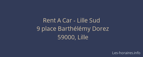Rent A Car - Lille Sud