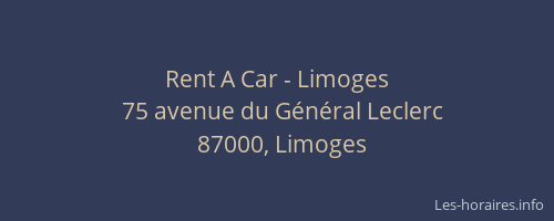 Rent A Car - Limoges