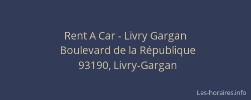 Rent A Car - Livry Gargan
