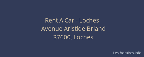 Rent A Car - Loches