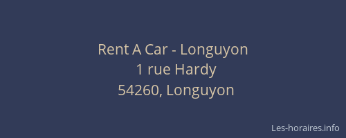 Rent A Car - Longuyon