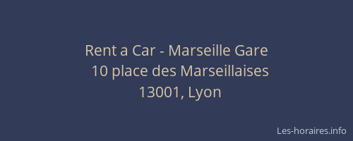 Rent a Car - Marseille Gare