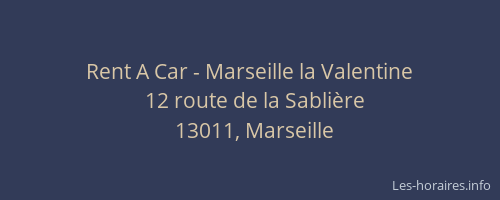 Rent A Car - Marseille la Valentine