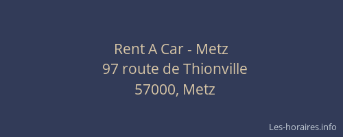 Rent A Car - Metz