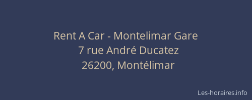 Rent A Car - Montelimar Gare