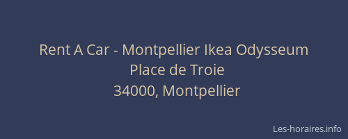 Rent A Car - Montpellier Ikea Odysseum