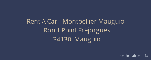 Rent A Car - Montpellier Mauguio