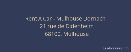 Rent A Car - Mulhouse Dornach