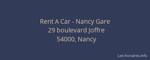 Rent A Car - Nancy Gare