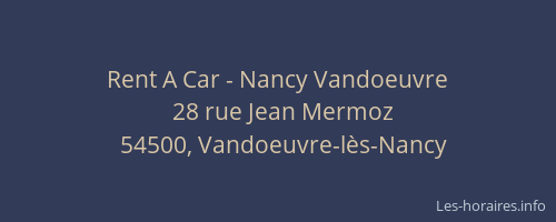 Rent A Car - Nancy Vandoeuvre
