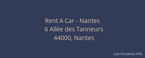 Rent A Car - Nantes