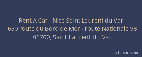 Rent A Car - Nice Saint Laurent du Var