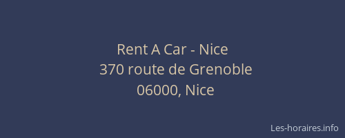 Rent A Car - Nice