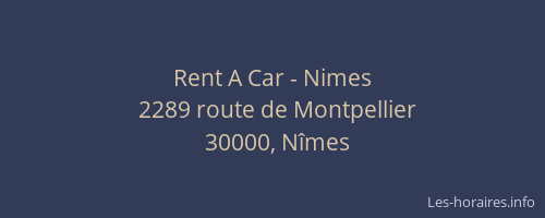 Rent A Car - Nimes