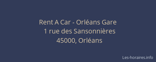 Rent A Car - Orléans Gare