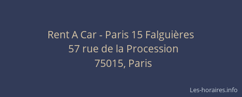 Rent A Car - Paris 15 Falguières