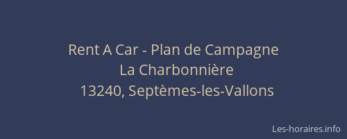 Rent A Car - Plan de Campagne