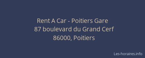Rent A Car - Poitiers Gare