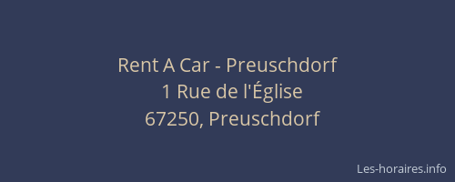 Rent A Car - Preuschdorf