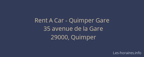 Rent A Car - Quimper Gare
