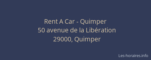 Rent A Car - Quimper
