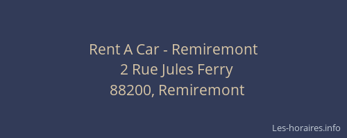 Rent A Car - Remiremont
