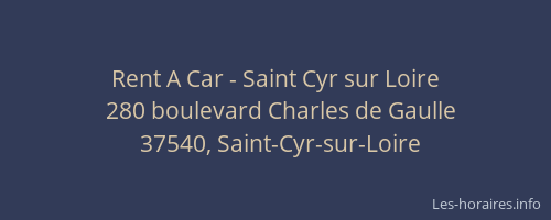 Rent A Car - Saint Cyr sur Loire