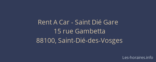 Rent A Car - Saint Di&eacute; Gare