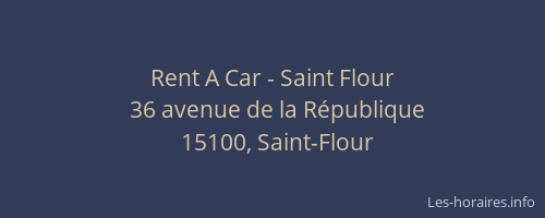 Rent A Car - Saint Flour
