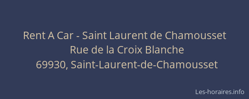 Rent A Car - Saint Laurent de Chamousset