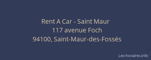 Rent A Car - Saint Maur