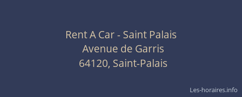 Rent A Car - Saint Palais
