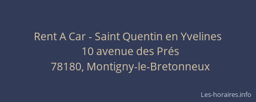 Rent A Car - Saint Quentin en Yvelines