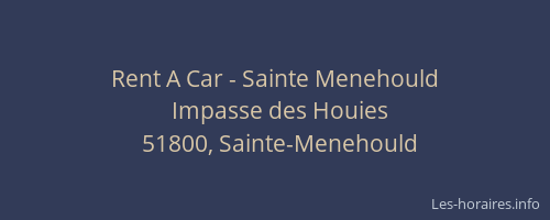 Rent A Car - Sainte Menehould