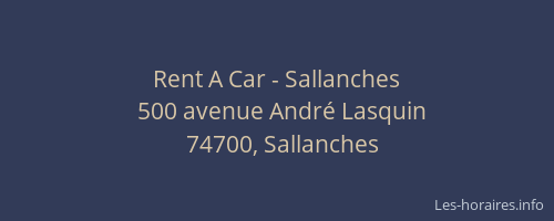 Rent A Car - Sallanches