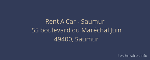 Rent A Car - Saumur