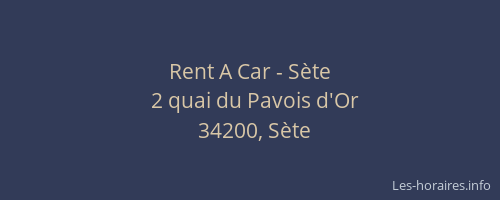 Rent A Car - Sète