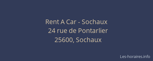Rent A Car - Sochaux