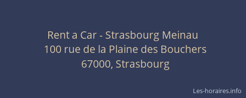 Rent a Car - Strasbourg Meinau