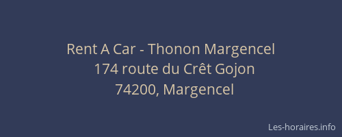 Rent A Car - Thonon Margencel